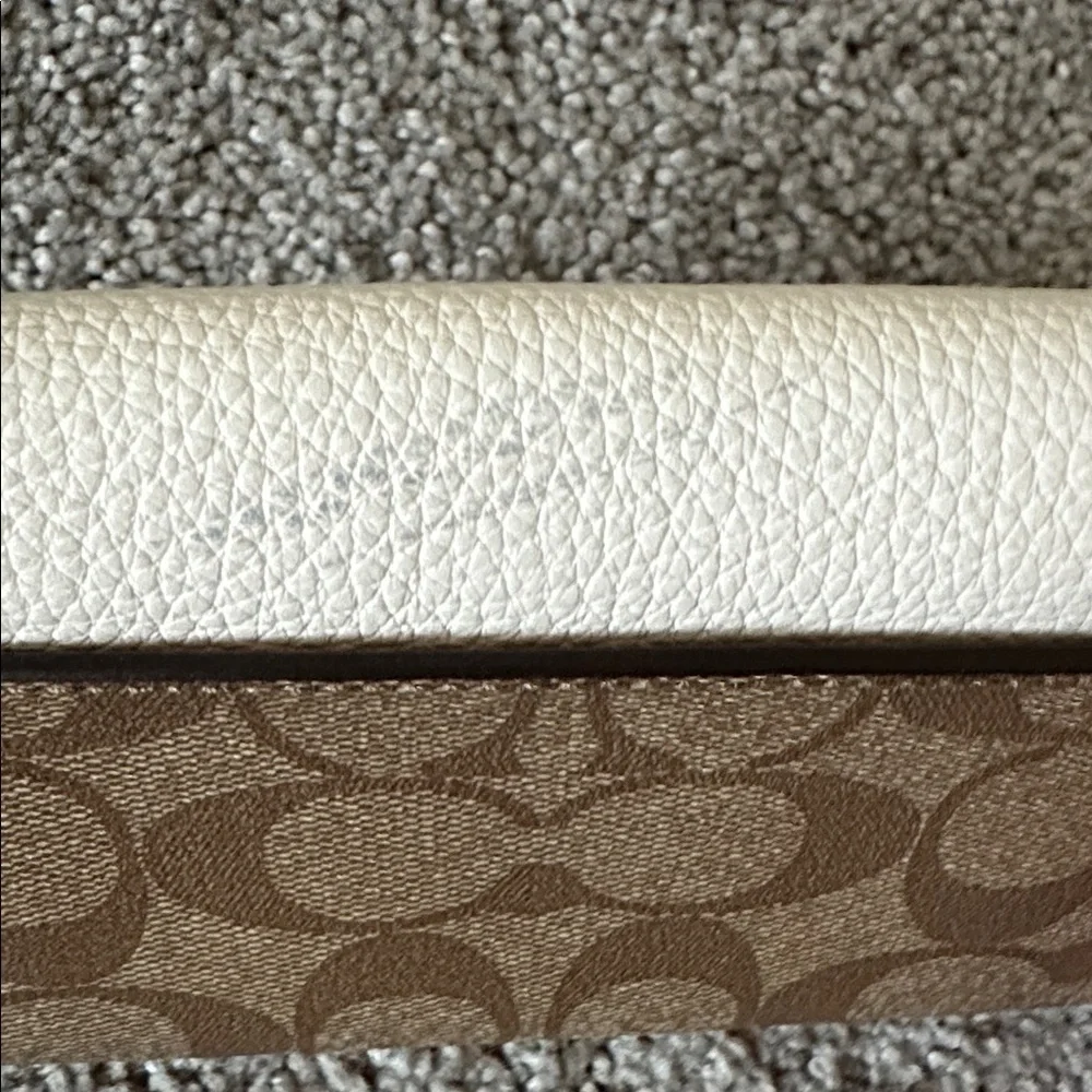 Coach Jade Medium Envelope Wallet‎ In Signature Canvas Khaki Chalk 87935